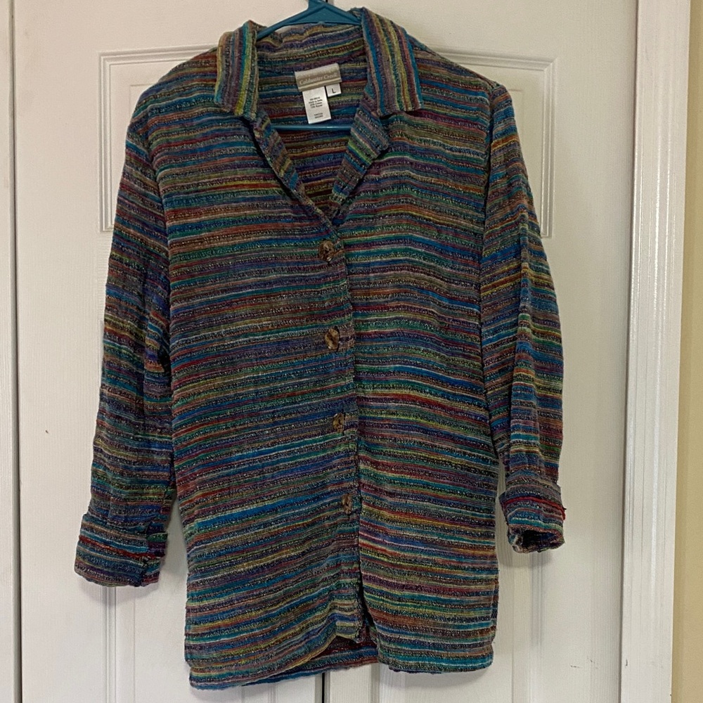 Coldwater Creek Colorful Striped Top
